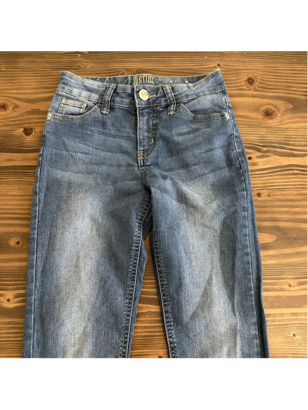 Girls Justice Mid Rise Skinny Jeans Size 12 Blue